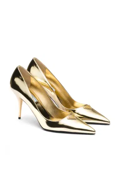 Prada Metallic Leather Pumps | Thumbnail 3 Prada Metallic Leather Pumps | Thumbnail 3