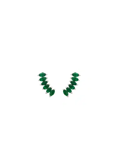 Wish Fine Jewelry 1.75ct Diamond 18K Gold Marquise Climber Earrings | Thumbnail 1