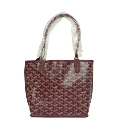 goyard Goyard Goyardine Burgundy Anjou Mini Bag Palladium Hardware | Thumbnail 4 goyard Goyard Goyardine Burgundy Anjou Mini Bag Palladium Hardware | Thumbnail 4