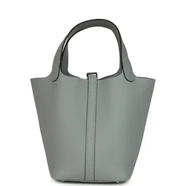 HERMÈS Hermes Picotin Lock 18 Gris Pantin Clemence Palladium Hardware | Thumbnail 5 HERMÈS Hermes Picotin Lock 18 Gris Pantin Clemence Palladium Hardware | Thumbnail 5