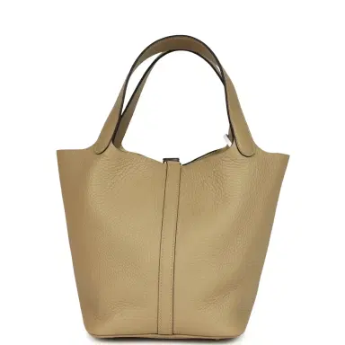 HERMÈS Hermes Picotin Lock 22 Trench Clemence Palladium Hardware | Thumbnail 4 HERMÈS Hermes Picotin Lock 22 Trench Clemence Palladium Hardware | Thumbnail 4