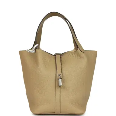 HERMÈS Hermes Picotin Lock 22 Trench Clemence Palladium Hardware | Thumbnail 1 HERMÈS Hermes Picotin Lock 22 Trench Clemence Palladium Hardware | Thumbnail 1