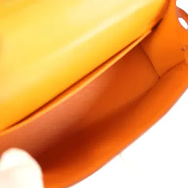 HERMÈS Pre-owned Hermes Kelly Sellier 20 Apricot Chevre Mysore Palladium Hardware | Thumbnail 8 HERMÈS Pre-owned Hermes Kelly Sellier 20 Apricot Chevre Mysore Palladium Hardware | Thumbnail 8