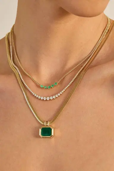 Zoë Chicco Diamond 3 Prong Tennis Necklace | Thumbnail 2