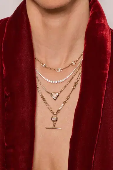 Zoë Chicco Diamond 3 Prong Tennis Necklace | Thumbnail 3