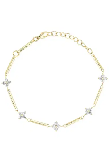 Zoë Chicco Diamond Quad Station Linked Bar Bracelet | Thumbnail 1