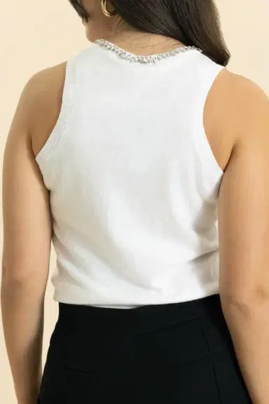MINNIE ROSE Jewel Neck Tank Top | Thumbnail 4 MINNIE ROSE Jewel Neck Tank Top | Thumbnail 4