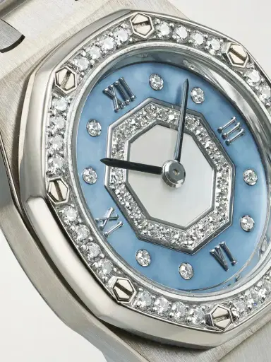 Stephanie Windsor + Audemars Piguet Vintage 1997 Royal Oak 18-karat White Gold, Mother-of-pearl And Diamond Watch, Ref. 67076bc | Thumbnail 3