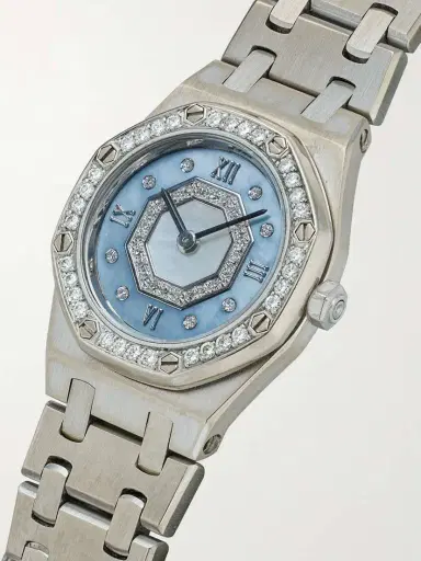 Stephanie Windsor + Audemars Piguet Vintage 1997 Royal Oak 18-karat White Gold, Mother-of-pearl And Diamond Watch, Ref. 67076bc | Thumbnail 7