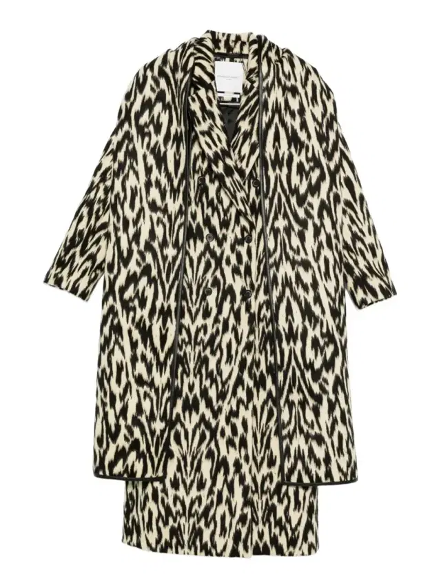 Demi Double Breasted Coat with Scarf