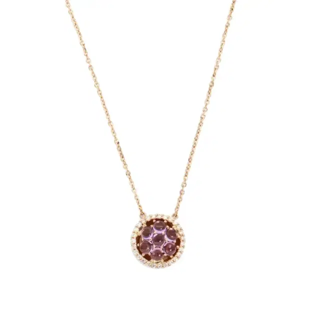 Tavanti Tavanti 18K Rose Gold Diamond & Amethyst Pendant Necklace by The Solist