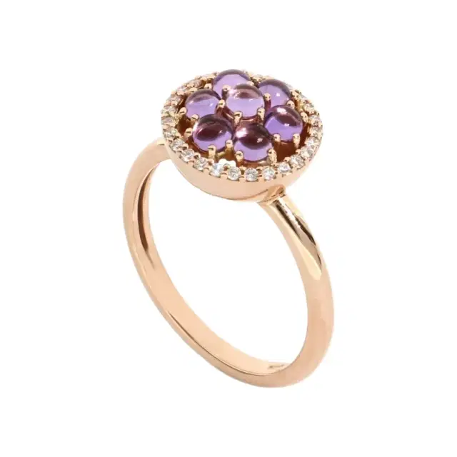 Tavanti Tavanti 18K Rose Gold Diamond & Amethyst Ring Sz. 8 by The Solist