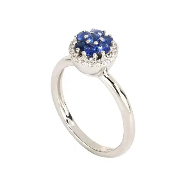 Tavanti Tavanti 18K White Gold Diamond & Sapphire Ring Sz. 8 by The Solist