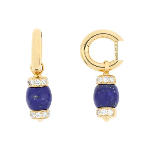 Tavanti Tavanti 18K Yellow Gold Diamond & Lapis Lazuli Drop Earrings by The Solist