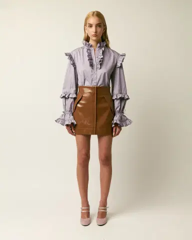 Aknvas RUBIN Vegan Leather Skirt | Thumbnail 3