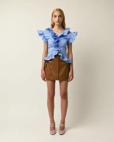 Aknvas RUBIN Vegan Leather Skirt | Thumbnail 4