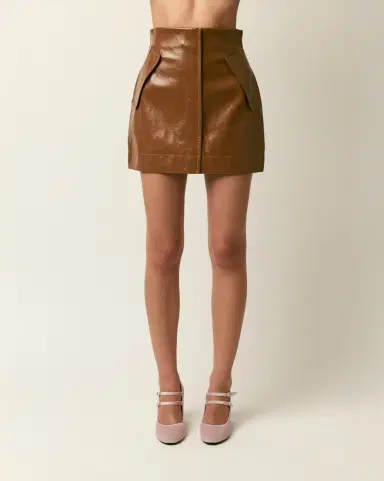 Aknvas RUBIN Vegan Leather Skirt | Thumbnail 1