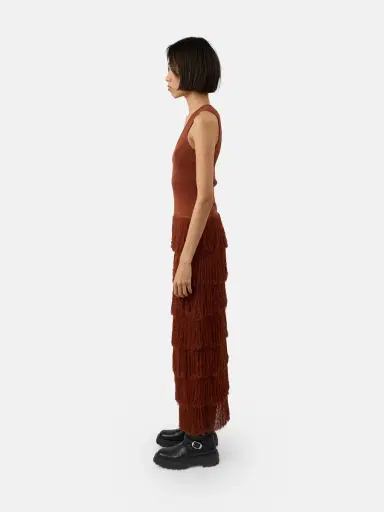 Aknvas The Donzetta dress in terracotta - final sale | Thumbnail 2