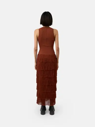 Aknvas The Donzetta dress in terracotta - final sale | Thumbnail 3
