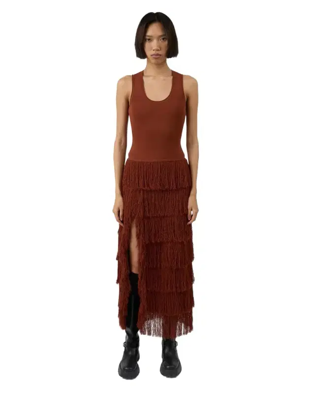 Aknvas The Donzetta dress in terracotta - final sale
