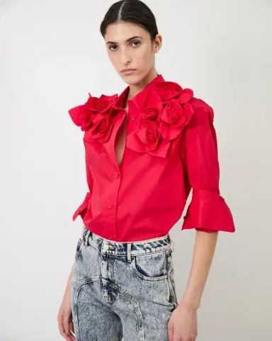Aknvas The Flor shirt in red | Thumbnail 4