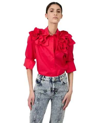 Aknvas The Flor shirt in red | Thumbnail 1