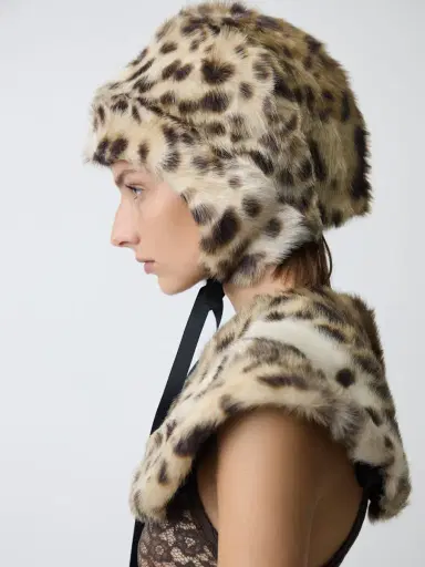 Aknvas The fur collar in light faux lynx | Thumbnail 6