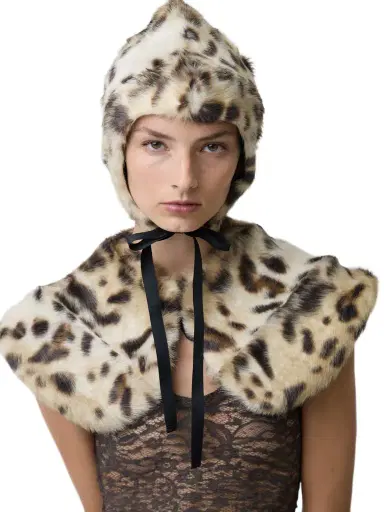 Aknvas The fur collar in light faux lynx | Thumbnail 1