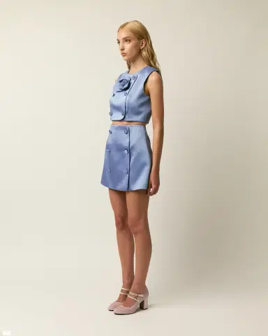 Aknvas The Mary mini skirt in duchess satin | Thumbnail 3
