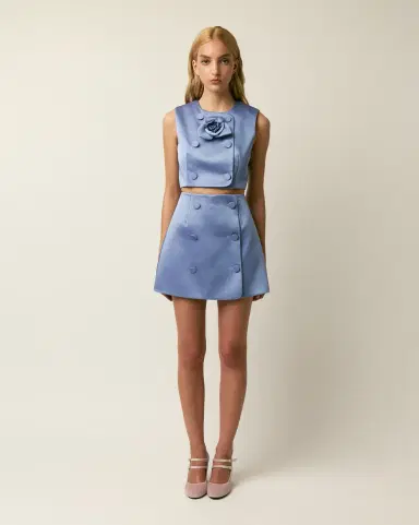 Aknvas The Mary mini skirt in duchess satin | Thumbnail 5
