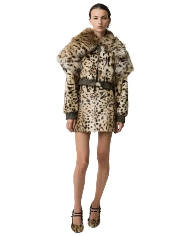 The Valde bomber in faux lynx