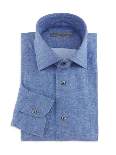 CORNELIANI Men's P178 Melange Tech Shirt - Melange Print - Size 18.5 | Thumbnail 1 CORNELIANI Men's P178 Melange Tech Shirt - Melange Print - Size 18.5 | Thumbnail 1