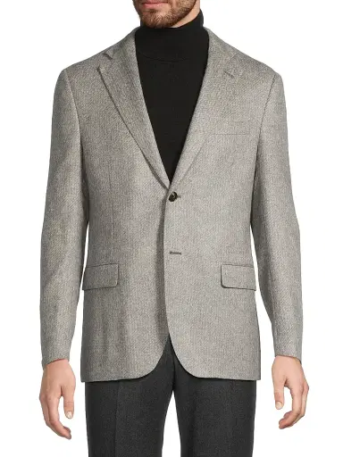 CORNELIANI Men's Silk-Cashmere Sport Coat - Grey - Size 48 | Thumbnail 3 CORNELIANI Men's Silk-Cashmere Sport Coat - Grey - Size 48 | Thumbnail 3
