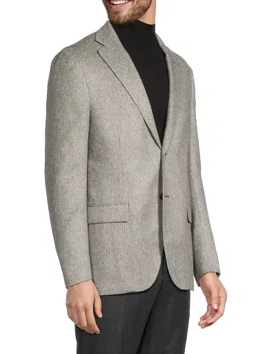 CORNELIANI Men's Silk-Cashmere Sport Coat - Grey - Size 48 | Thumbnail 4 CORNELIANI Men's Silk-Cashmere Sport Coat - Grey - Size 48 | Thumbnail 4