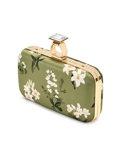 SACHIN & BABI Women's On The Rocks Printed Satin Clutch | Thumbnail 3 SACHIN & BABI Women's On The Rocks Printed Satin Clutch | Thumbnail 3