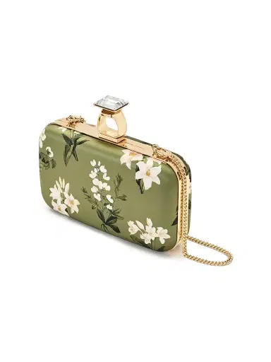 SACHIN & BABI Women's On The Rocks Printed Satin Clutch | Thumbnail 4 SACHIN & BABI Women's On The Rocks Printed Satin Clutch | Thumbnail 4