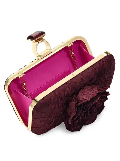 Sachin & Babi Women's On The Rocks Rosette Cloque Clutch - Napa | Thumbnail 2 Sachin & Babi Women's On The Rocks Rosette Cloque Clutch - Napa | Thumbnail 2
