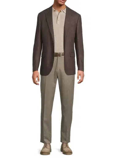 CORNELIANI Men's Check Wool-Cashmere Sport Coat | Thumbnail 2 CORNELIANI Men's Check Wool-Cashmere Sport Coat | Thumbnail 2