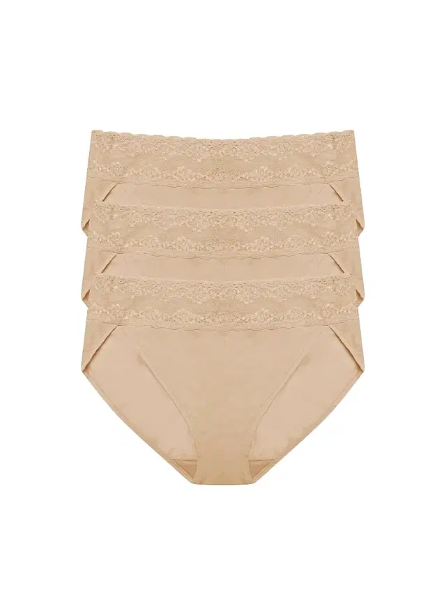 Women's Bliss Perfection One Size French Cut Brief 3-Pack - Cafe