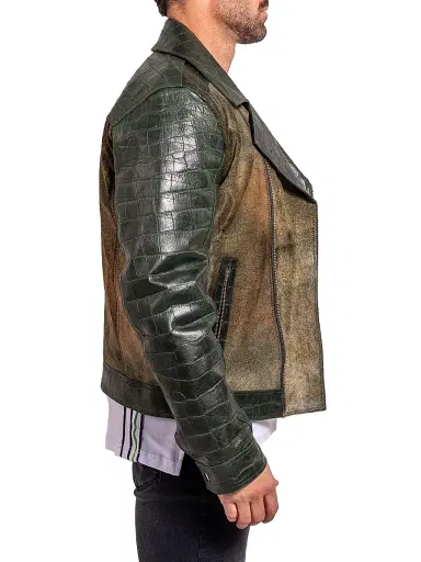 Maceoo Men's Ascension Leather Jacket - Green - Size XXXL | Thumbnail 5
