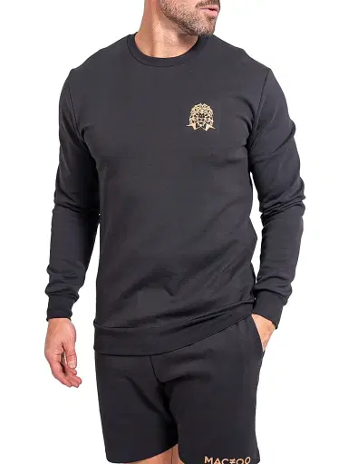 Maceoo Men's Modish84 Sweater - Black | Thumbnail 3 Maceoo Men's Modish84 Sweater - Black | Thumbnail 3