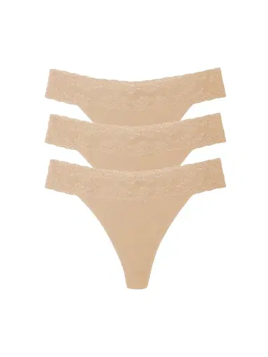 Natori Women's Bliss Perfection One Size Thong 3-Pack | Thumbnail 1 Natori Women's Bliss Perfection One Size Thong 3-Pack | Thumbnail 1