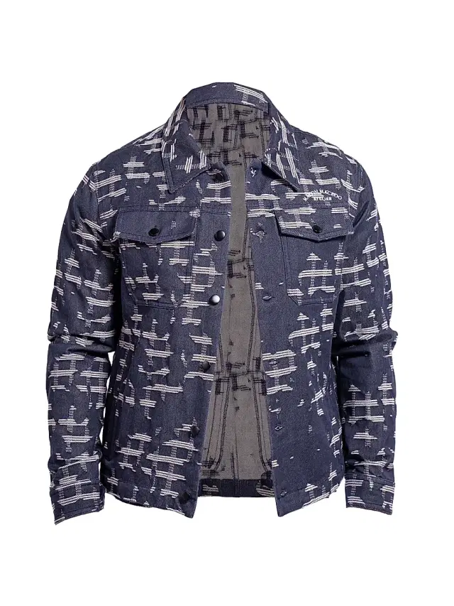 Maceoo Men's Denim Ascension Jacket - Blue