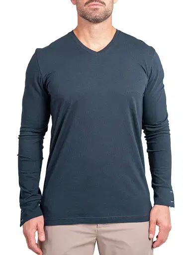 Maceoo Men's V-Neck Edison Ascension T-Shirt - Blue - Size Large | Thumbnail 2 Maceoo Men's V-Neck Edison Ascension T-Shirt - Blue - Size Large | Thumbnail 2