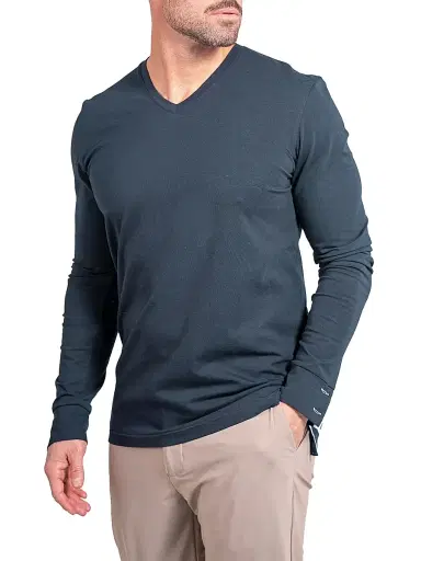 Maceoo Men's V-Neck Edison Ascension T-Shirt - Blue | Thumbnail 3 Maceoo Men's V-Neck Edison Ascension T-Shirt - Blue | Thumbnail 3