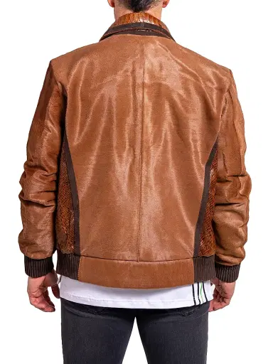 Maceoo Men's Ascension Leather Jacket - Brown | Thumbnail 7