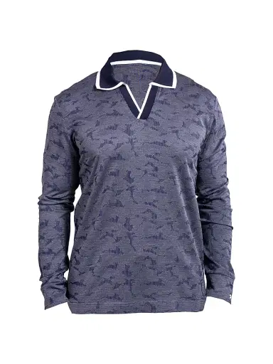 Maceoo Men's Ascension Knit Polo Shirt - Blue | Thumbnail 1