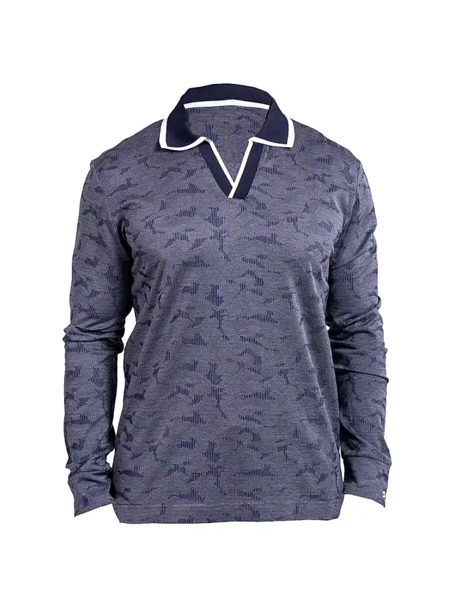 Maceoo Men's Ascension Knit Polo Shirt - Blue