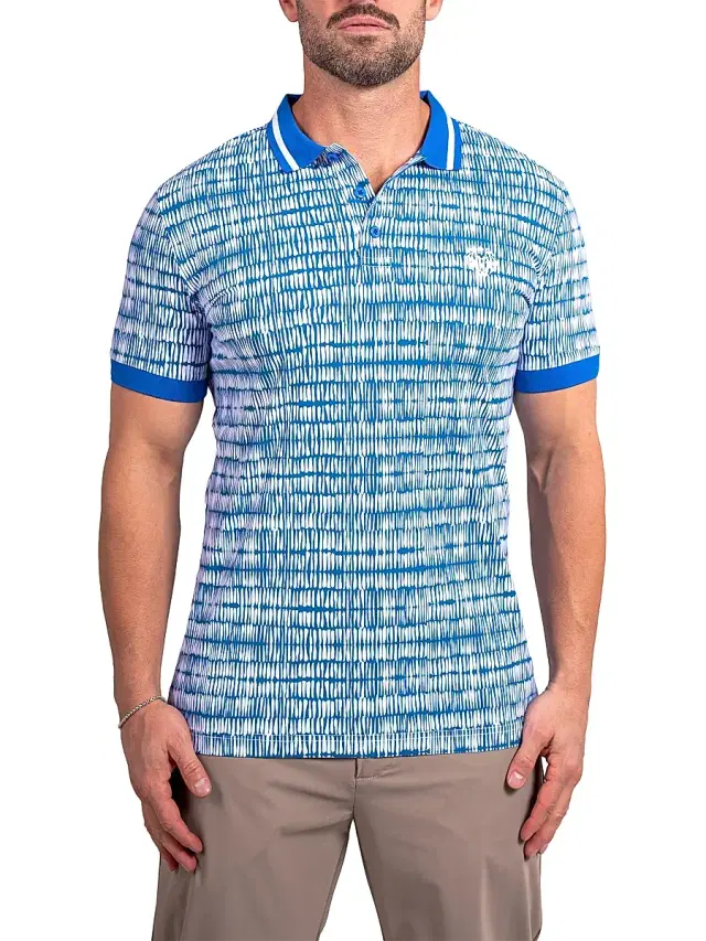 Maceoo Men's Ascension Polo Shirt - Blue