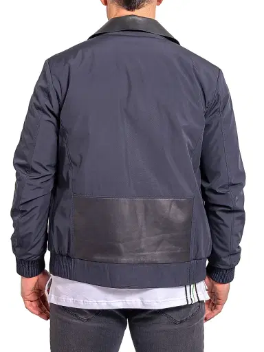Maceoo Men's Ascension Leather Jacket - Blue - Size XXXXL | Thumbnail 7